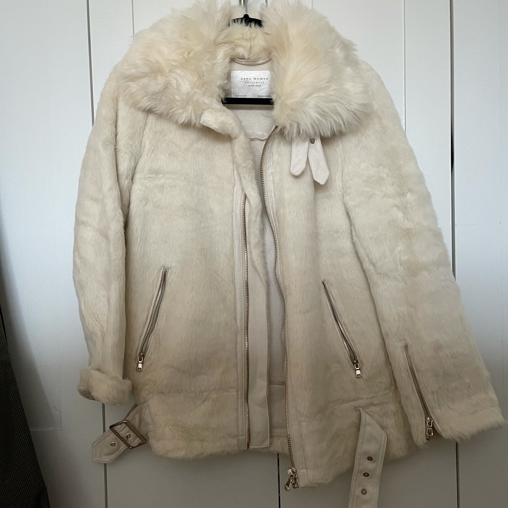 Brand new furry ZARA coat